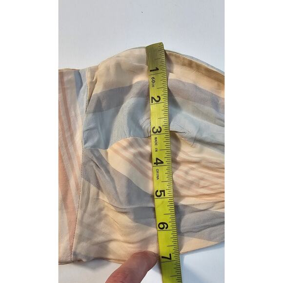 Beach Riot tie front bandana top sexy pastel striped boho versatile M EUC - Picture 7 of 7